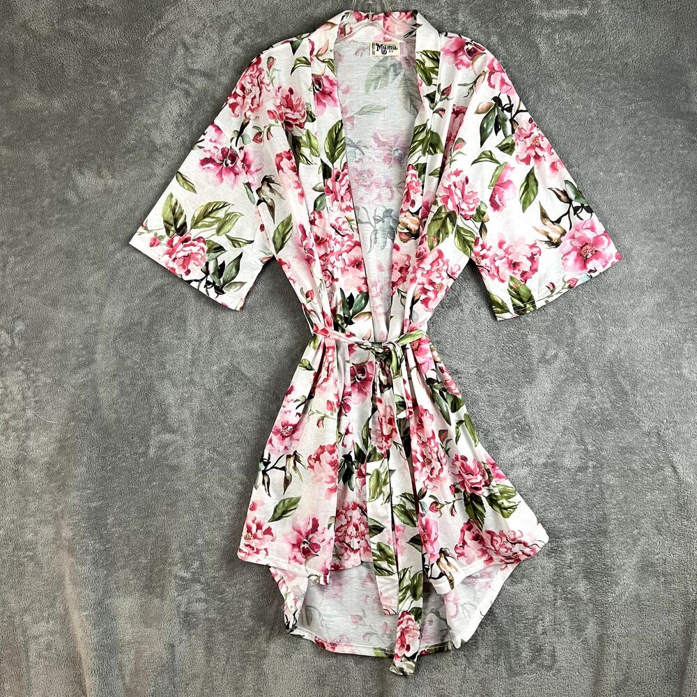 Show Me Your Mumu Brie Floral Robe Womens OS Short Sleeve Feminine Coquette